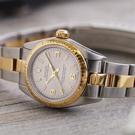 rolex oyster perpetual two tone gold and silver|two tone Rolex for sale.